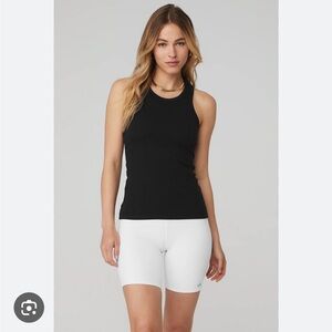 ALO Yoga Ribbed Aspire Full Length Tank - Black XS